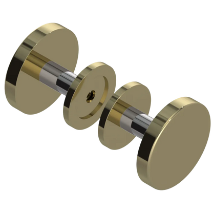 Rubinet Shower Door Knob (set) Natural Brass