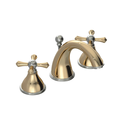 Rubinet Widespread Lav. Set. (less drain) Gold