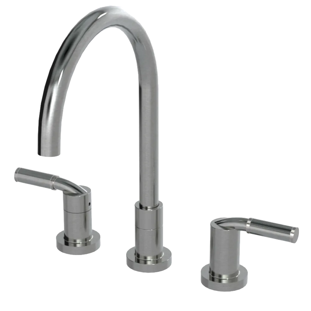 Rubinet Widespread Kitchen Set Satin Nickel