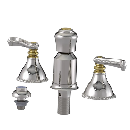 Rubinet Bidet Fitting with Spray, Diverter, and Vacum Breaker (Less Drain) Polished Nickel