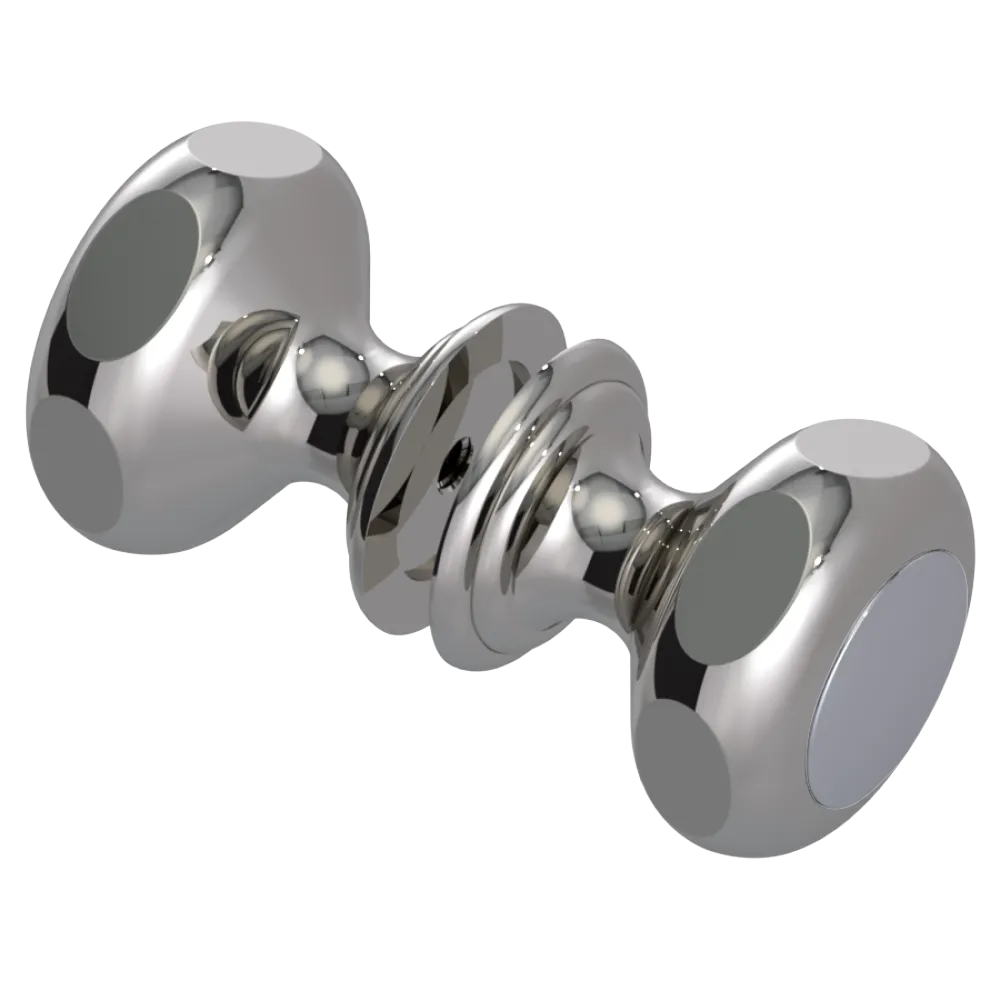 Rubinet Shower Door Knob (set) Polished Nickel