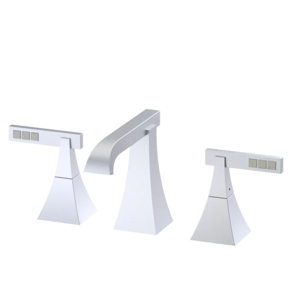Rubinet Widespread Lav. Set. (less drain) Satin Chrome