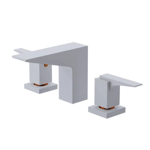 Rubinet Widespread Lav. Set. (less drain) White