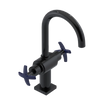 Rubinet Single Hole Dual Handle Lav. Set. (less drain) Black