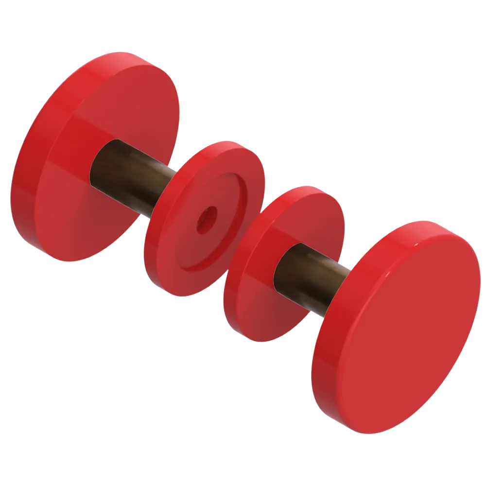 Rubinet Shower Door Knob (set) Red