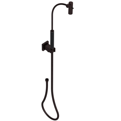 Rubinet Hand Held Shower Bidet with Extended Reach & Dual Function Spray Including Wall Bracket with Supply & Hose (Square) Oil Rubbed Bronze