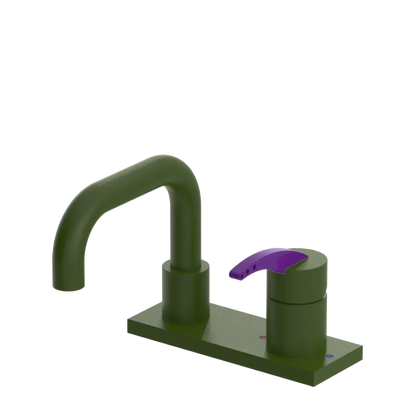 Rubinet 4" Centre Single Control Lav. Set. with Genesis spout (less drain) Green Envy