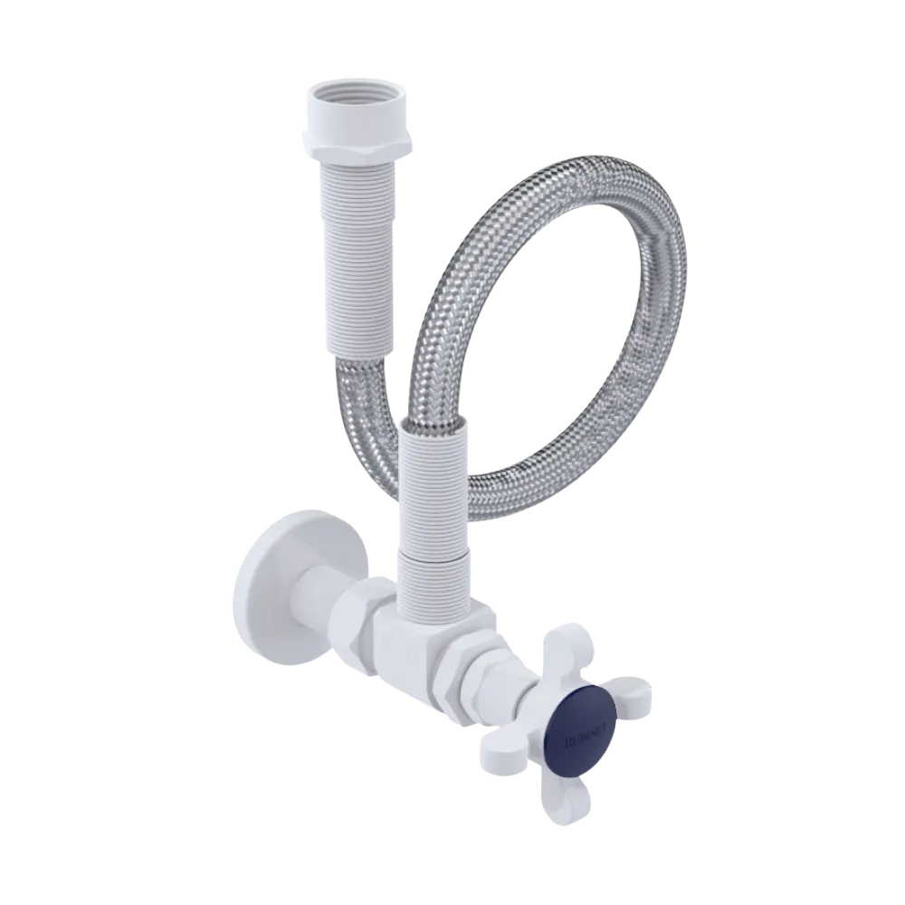 Rubinet Exposed Supply Kit (classic) Matt White