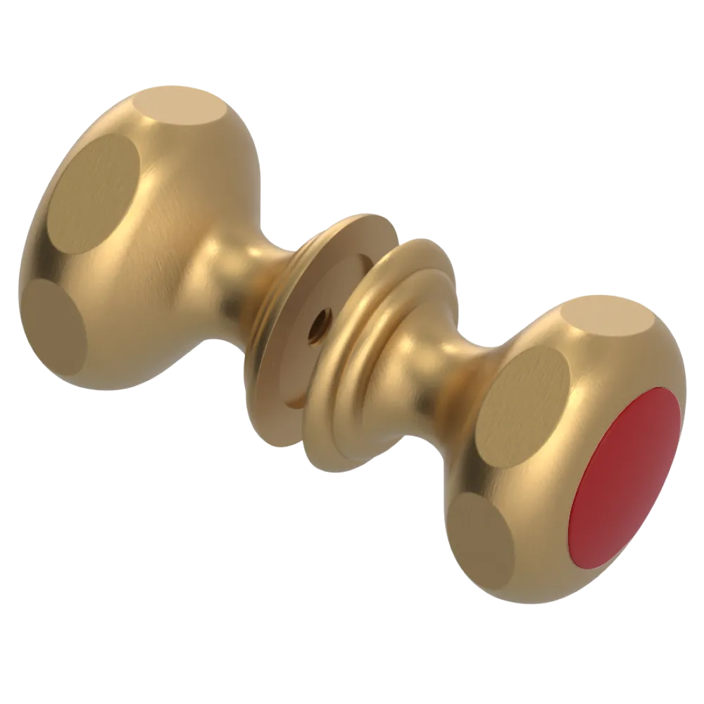 Rubinet Shower Door Knob (set) Satin Gold