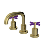 Rubinet Widespread Lav. Set. (less drain) Natural Brass
