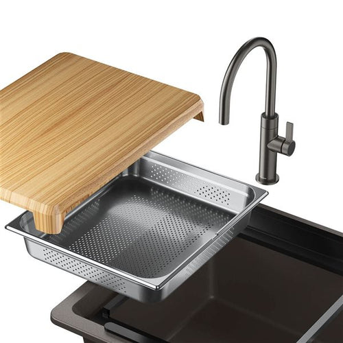 BLANCO Inteos Stainless Steel Accessories Holder - Black