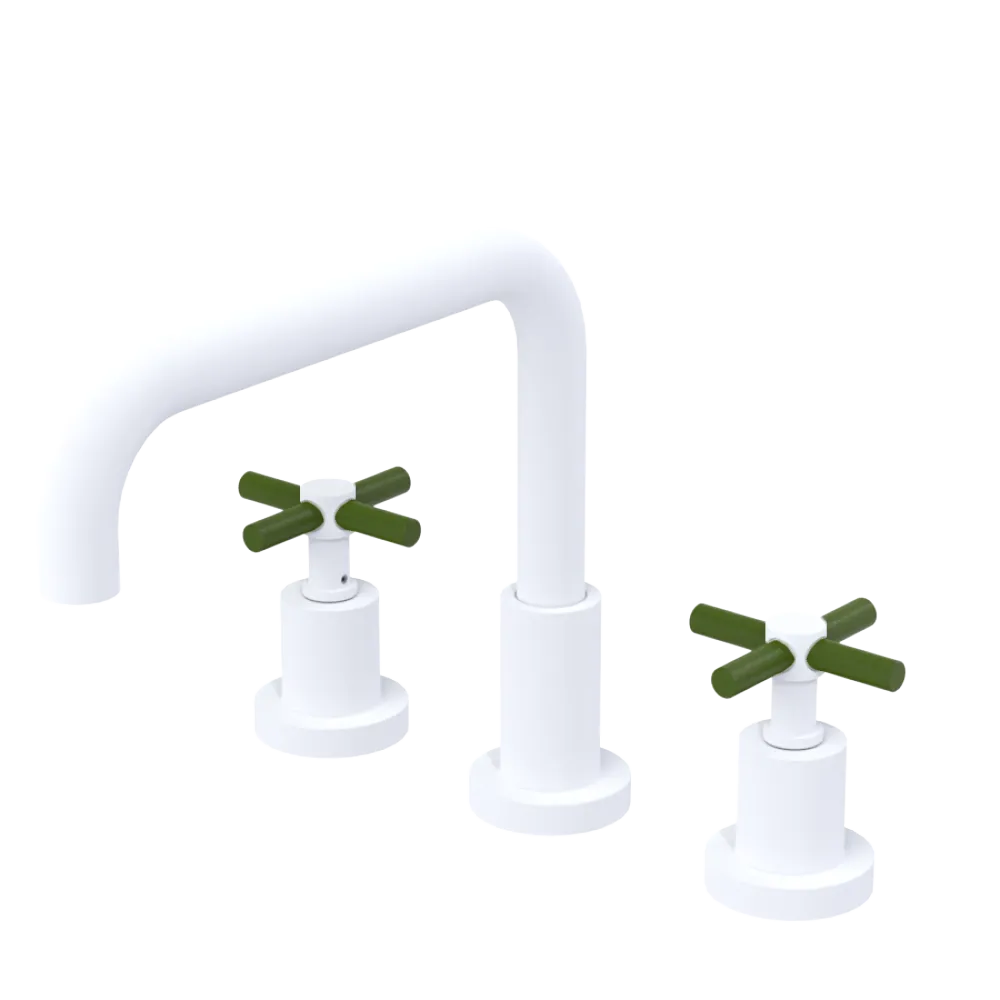 Rubinet Widespread Kitchen Set Matt White