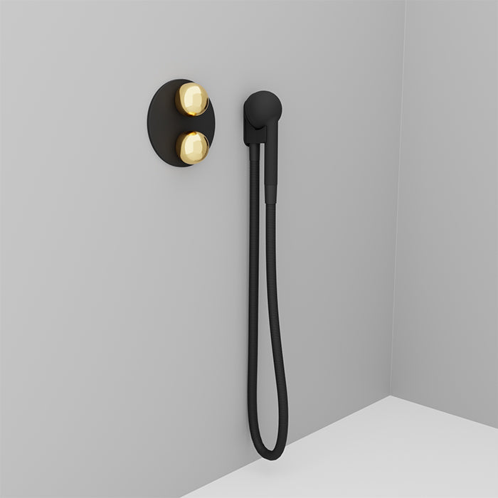 Baril Complete thermostatic pressure balanced shower valve with 2-way diverter