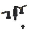 Rubinet Bidet Fitting with Spray, Diverter, and Vacuum Breaker (less drain) Black