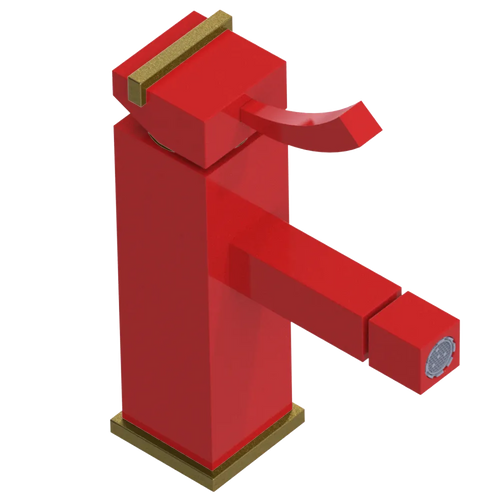 Rubinet Single Control Bidet Fitting (less drain) Red