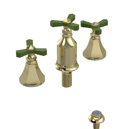 Rubinet Bidet Fitting with Spray, Diverter, and Vacum Breaker (Less Drain) Gold