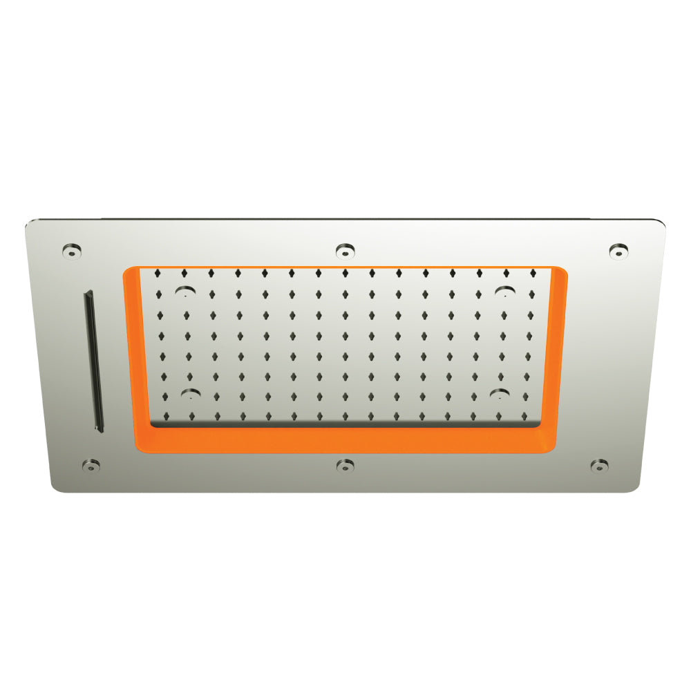Ceiling shower head & waterfall 33x43cm [13x17in] LED (6x)