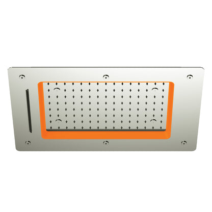 Ceiling shower head & waterfall 33x43cm [13x17in] LED (6x)