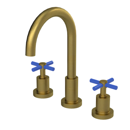 Rubinet Widespread Kitchen Set with LaSalle Spout Antique Brass Matt
