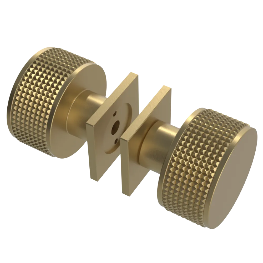 Rubinet Shower Door Knob (set) Satin Brass