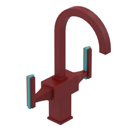 Rubinet Single Hole Dual Handle Lav. Set. (less drain) Maroon