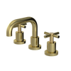 Rubinet Widespread Lav. Set. (less drain) Natural Brass