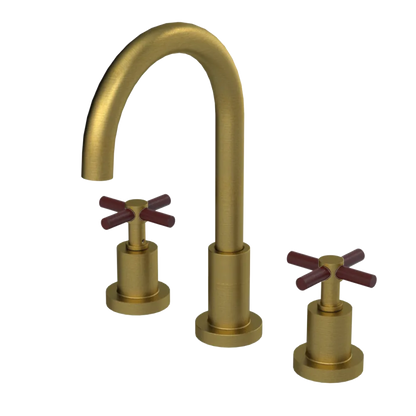 Rubinet Widespread Kitchen Set with LaSalle Spout Antique Brass Matt