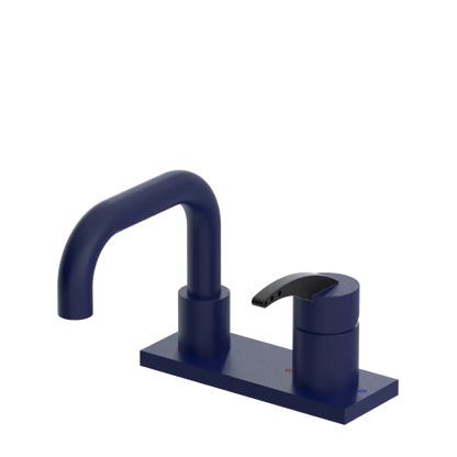 Rubinet 4" Centre Single Control Lav. Set. with Genesis spout (less drain) Midnight Blue