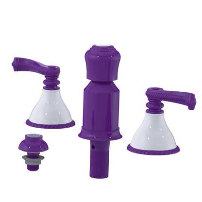 Rubinet Bidet Fitting with Spray, Diverter, and Vacum Breaker (Less Drain) Purple Haze