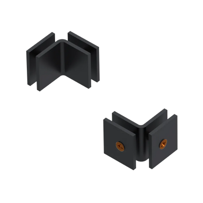 Rubinet 90 Glass to Glass Open Face Matt Black