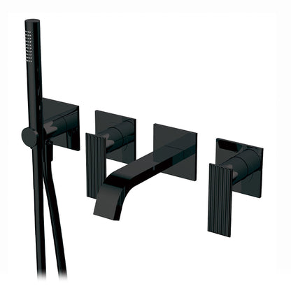 Aquabrass Wallmount tub filler with handshower