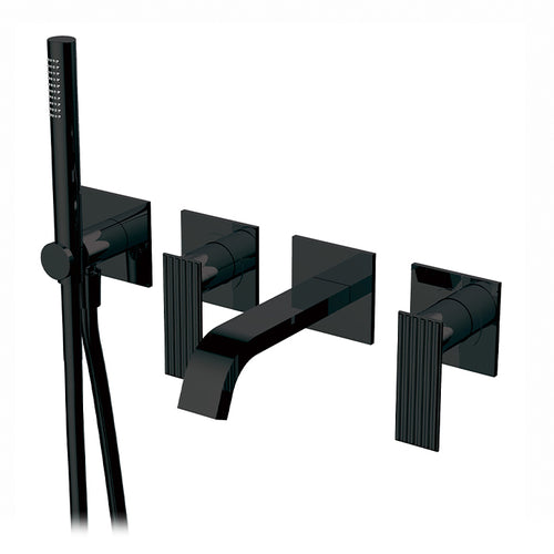 Aquabrass Wallmount tub filler with handshower