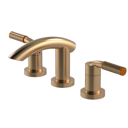Rubinet Widespread Lav. Set. (less drain) Satin Gold