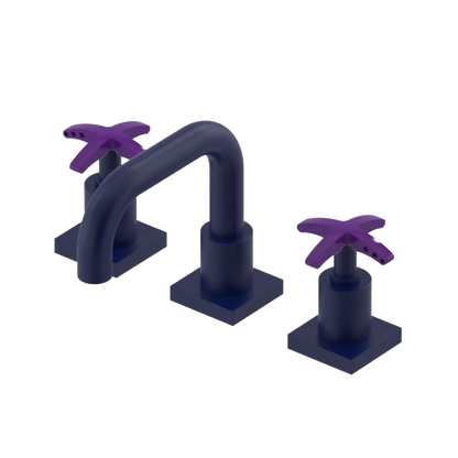 Rubinet Widespread Lav. Set. with Genesis spout (less drain) Midnight Blue