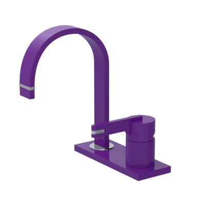 Rubinet 4" Centre Single Control Lav. Set (less drain) Purple Haze