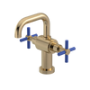 Rubinet Single Hole Dual Handle Lav. Set. (less drain) Gold