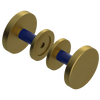 Rubinet Shower Door Knob (set) Antique Brass Matt