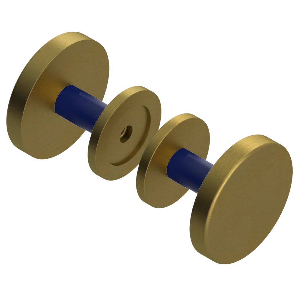 Rubinet Shower Door Knob (set) Antique Brass Matt