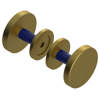 Rubinet Shower Door Knob (set) Antique Brass Matt