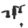 Rubinet Bidet Fitting with Spray, Diverter, and Vacuum Breaker (less drain) Black