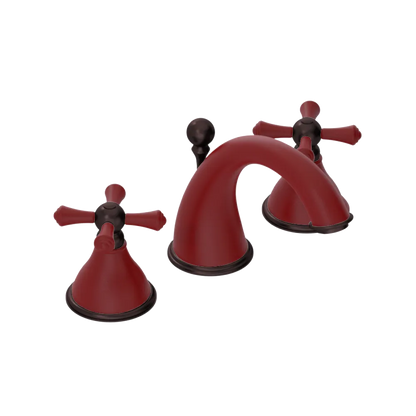 Rubinet Widespread Lav. Set. (less drain) Maroon