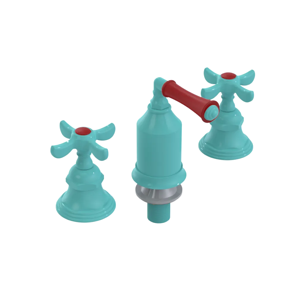 Rubinet Bidet Fitting with Spray, Diverter, and Vacum Breaker (Less Drain) Aqua