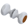 Rubinet Shower Door Knob (set) White