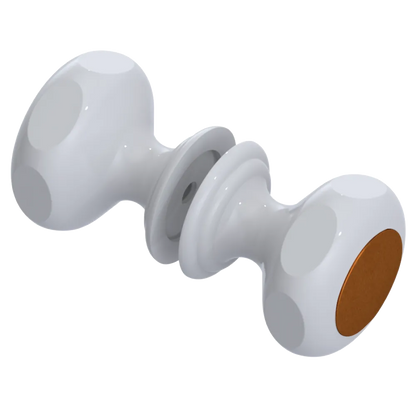 Rubinet Shower Door Knob (set) White
