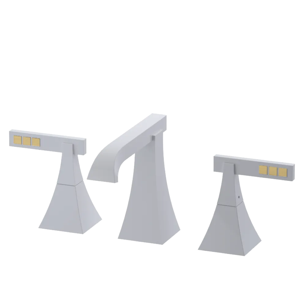 Rubinet Widespread Lav. Set. (less drain) White