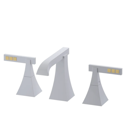 Rubinet Widespread Lav. Set. (less drain) White