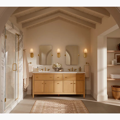 Kohler Malin By Studio Mcgee Cabinet With Sinks And Quartz Top 72-Inch Double-Sink Bathroom Vanity