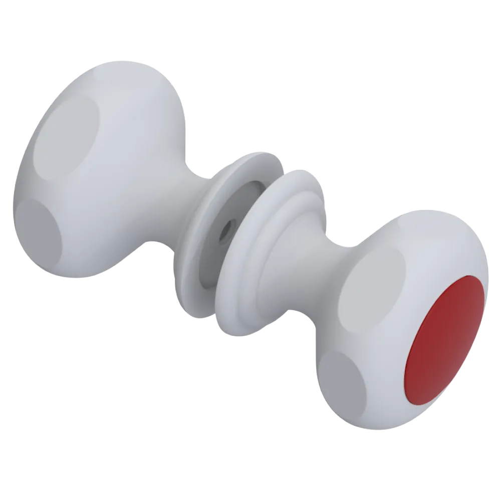 Rubinet Shower Door Knob (set) Matt White