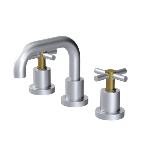 Rubinet Widespread Lav. Set. (less drain) Satin Chrome