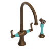Rubinet Two Handle Single Hole Kitchen Set with Hand Spray Oil Rubbed Bronze